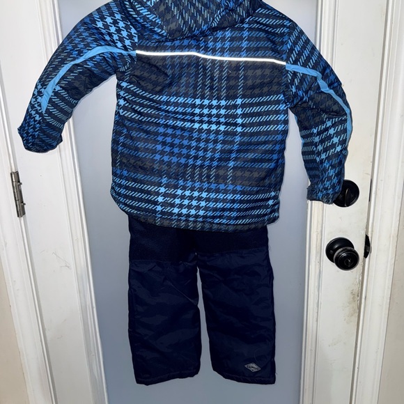 Columbia Kids Buga Bib and Jacket set Navy Houndstooth 4T - Picture 6 of 8